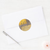Sticker Rond Gold Rush by LeahG Festive Modern Script Holidays (Enveloppe)