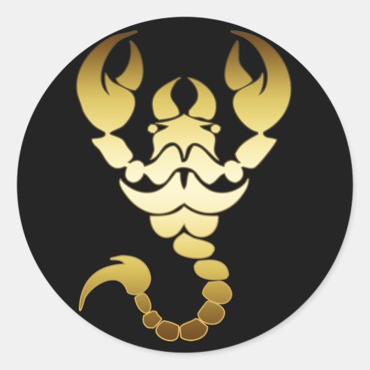 STICKER ROND GOLD SCORPION (Devant)