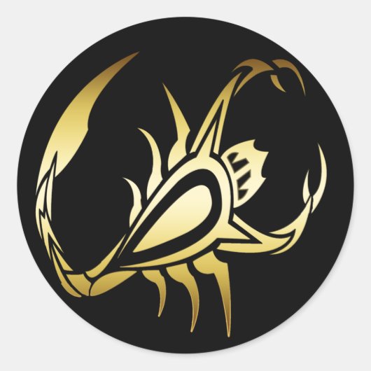 STICKER ROND GOLD SCORPION (Devant)