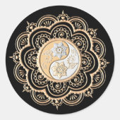 Sticker Rond Gold & Silver Mandala (Devant)