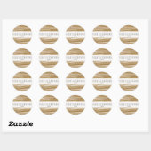 Sticker Rond Gold Sparkle Parties scintillant & White Party Mod (Feuille)
