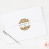 Sticker Rond Gold Sparkle Parties scintillant & White Party Mod (Enveloppe)