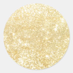 Sticker Rond Gold Sparkle Shimmer Personnalisé