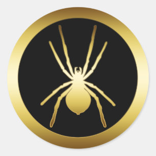 STICKER ROND GOLD SPIDER