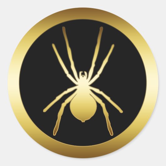 STICKER ROND GOLD SPIDER (Devant)