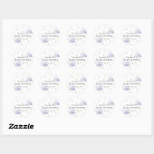 Sticker Rond Gold Stars & Fluffender Lavender Clouds Baby showe (Feuille)