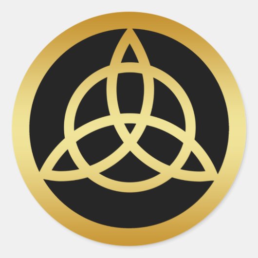 STICKER ROND GOLD TRINITY KNOT (Devant)