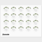 Sticker Rond Gold Tropical Greenery Merci Mariage Faveur (Feuille)