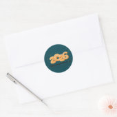 Sticker Rond Gold typography happy new year 2026 (Enveloppe)