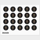 Sticker Rond Gold Unalome (Feuille)