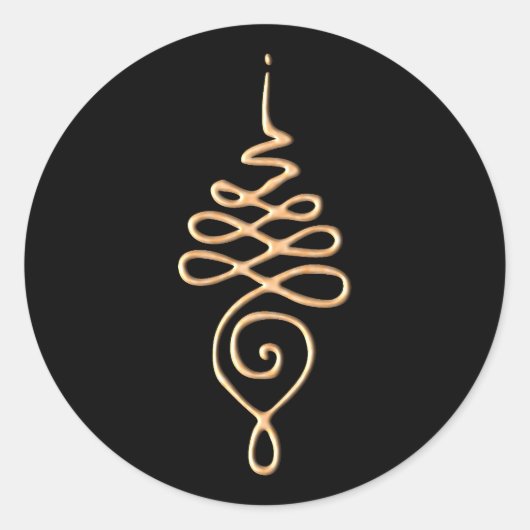 Sticker Rond Gold Unalome (Devant)