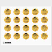 Sticker Rond Gold Valedictorian - Diplôme personnalisé (Feuille)
