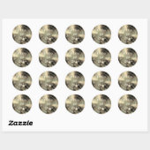 Sticker Rond Gold Vinyl Record Classe (Feuille)