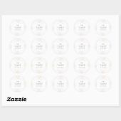 Sticker Rond Gold White Elegance Diamond Geo Deco Mariage (Feuille)