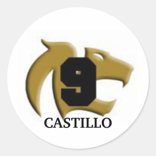 Sticker Rond goldcougar, CASTILLO (Devant)