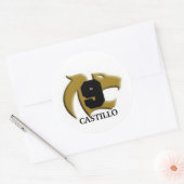 Sticker Rond goldcougar, CASTILLO (Enveloppe)