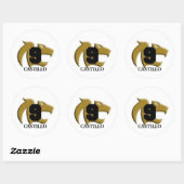 Sticker Rond goldcougar, CASTILLO (Feuille)