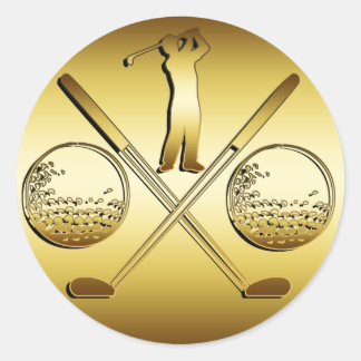 STICKER ROND GOLDEN