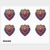 Sticker Rond Golden Amethyst Emblem (Feuille)