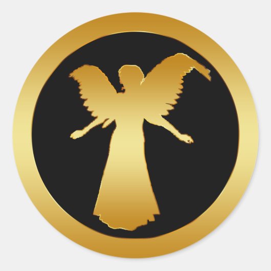 STICKER ROND GOLDEN ANGEL (Devant)