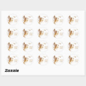 Sticker Rond Golden Automne Splash Mariage ID655 (Feuille)