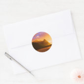 Sticker Rond Golden beach sunset (Enveloppe)