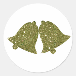 Sticker Rond Golden Bells