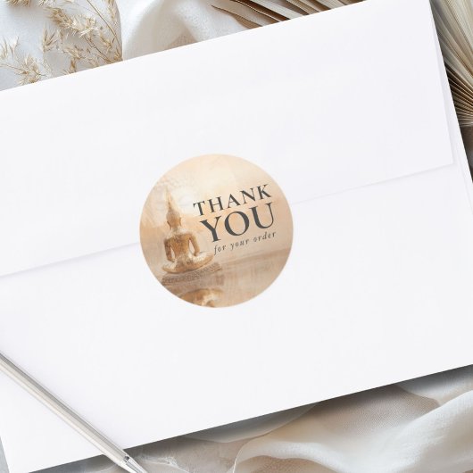 Sticker Rond Golden Buddha Business Salon