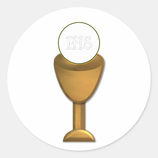 Sticker Rond Golden Chalice and Host (Devant)