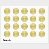 Sticker Rond Golden Christmas Holiday Stars on Faux Foil Paper (Feuille)