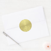 Sticker Rond Golden Christmas Holiday Stars on Faux Foil Paper (Enveloppe)