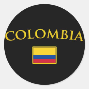 Sticker Rond Golden Colombia