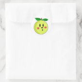 Sticker Rond Golden Delicious Apple Face (Sac)