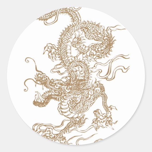 Sticker Rond Golden Dragon (Devant)