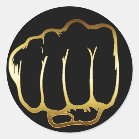 STICKER ROND GOLDEN FIST (Devant)