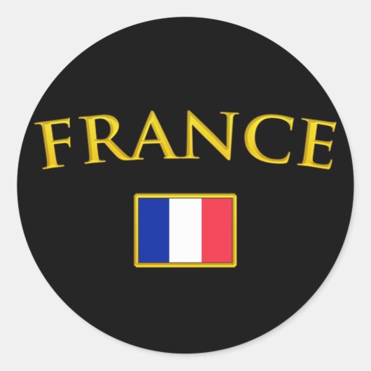 Sticker Rond Golden France (Devant)