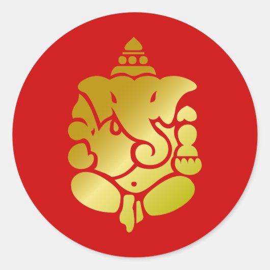 Sticker Rond Golden Ganesha (Devant)