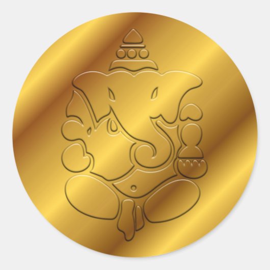 Sticker Rond Golden Ganesha (Devant)
