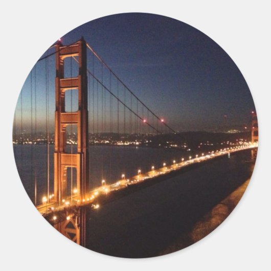 Sticker Rond Golden Gate Bridge de Marin Headlands (Devant)