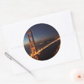 Sticker Rond Golden Gate Bridge de Marin Headlands (Enveloppe)