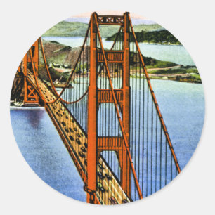 Sticker Rond Golden gate bridge de San Francisco