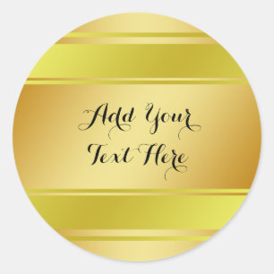 Sticker Rond Golden Gold Foil Parties scintillant Personnaliser