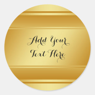 Sticker Rond Golden Gold Foil Parties scintillant Personnaliser