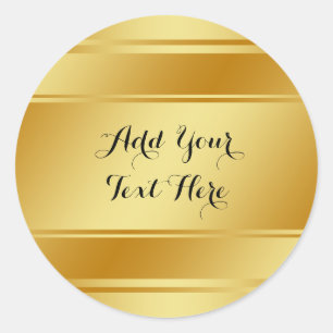 Sticker Rond Golden Gold Foil Parties scintillant Personnaliser
