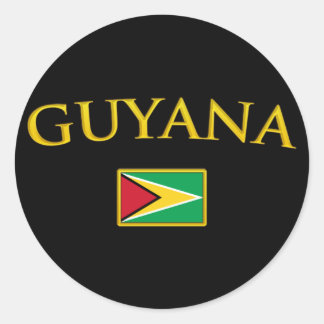 Sticker Rond Golden Guyana