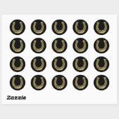 Sticker Rond Golden horseshoe (Feuille)