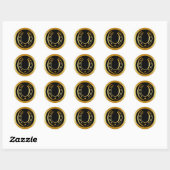 STICKER ROND GOLDEN HORSESHOE (Feuille)
