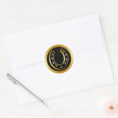 STICKER ROND GOLDEN HORSESHOE (Enveloppe)