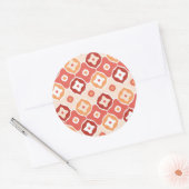 Sticker Rond Golden ikat geometric pattern (Enveloppe)