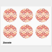 Sticker Rond Golden ikat geometric pattern (Feuille)